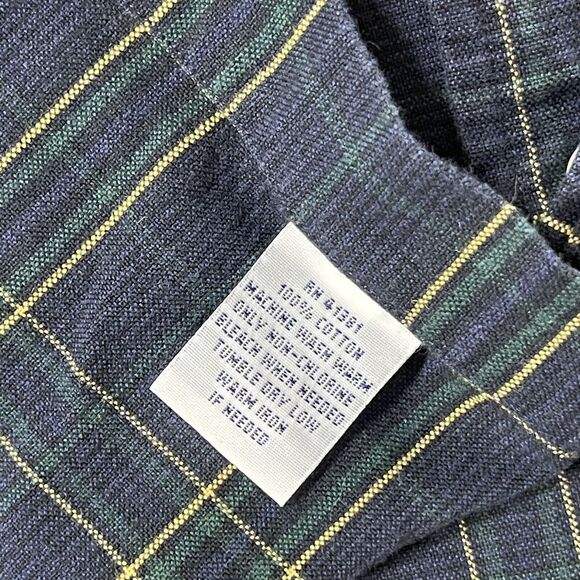 Ralph Lauren Shirt‎ Mens Large Blue Yellow Plaid Button Up Long Sleeve Casual - Picture 10 of 10